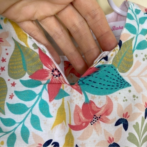 Tommy Bahama Toddler Girls Tropical Floral Sleeveless Dress Handkerchief Hem 2T - Picture 3 of 14